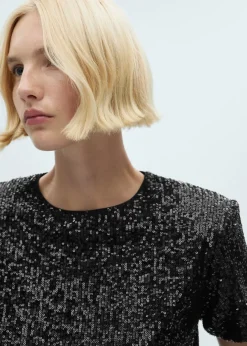 MANGO Koszulki*Koszulka z krótkim rękawem i cekinami