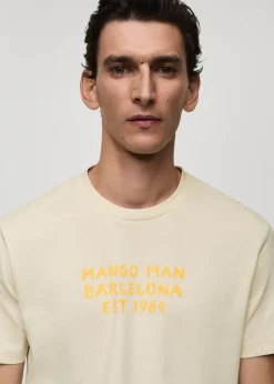 MANGO Koszulki*Koszulka z logo z 100% bawełny