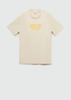 MANGO Koszulki*Koszulka z logo z 100% bawełny
