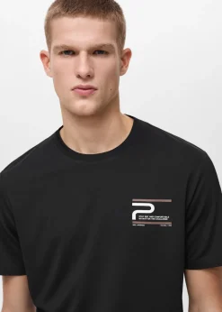 MANGO Koszulki*Koszulka z materiału comfort stretch z nadrukiem