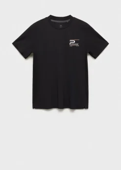 MANGO Koszulki*Koszulka z materiału comfort stretch z nadrukiem