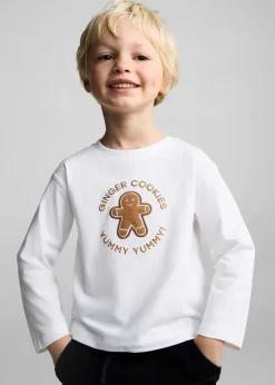 Dzieci MANGO Koszulki*Koszulka z nadrukiem świątecznym