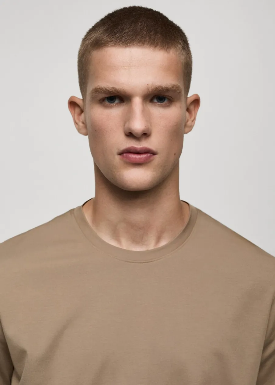 MANGO Koszulki*Koszulka z niegniotącej się tkaniny comfort strech