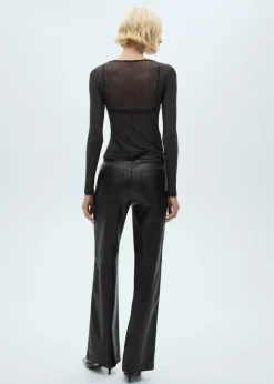 MANGO Topy|Koszulki*Koszulka z półprzezroczystego lureksu