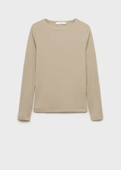 MANGO Piżamy|Piżamy*Koszulka z prążkowanej dzianiny