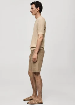 MANGO Koszulki*Koszulka z teksturowanej dzianiny bawełnianej