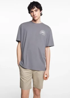 MANGO Koszulki*Koszulka ze wzorem i krótkimi rękawami