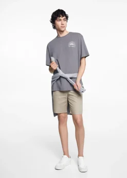 MANGO Koszulki*Koszulka ze wzorem i krótkimi rękawami