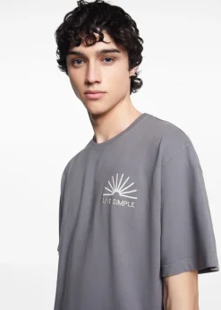 MANGO Koszulki*Koszulka ze wzorem i krótkimi rękawami