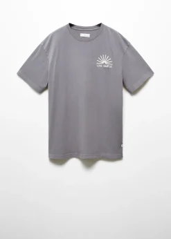 MANGO Koszulki*Koszulka ze wzorem i krótkimi rękawami