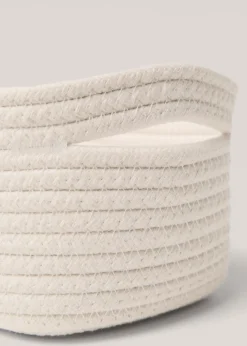 MANGO Kosze Do Sypialni|Kosze Do Salonu*Koszyk do przechowywania z 100% bawełny 22 x 14 cm