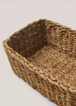 MANGO Kosze Do Sypialni|Kosze Do Salonu*Koszyk pleciony z naturalnych włókien 32 x 20 cm