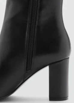 MANGO Buty|Akcesoria Skórzane*Kozaki skórzane z wysoką cholewką
