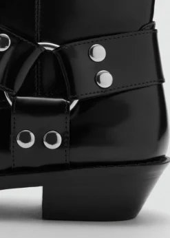 MANGO Buty*Kozaki z kwadratowym noskiem i metalowymi elementami