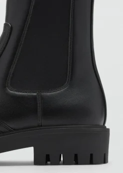 MANGO Buty*Kozaki za kostkę z grubą podeszwą