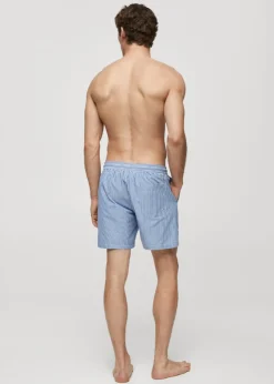 MANGO Więcej Akcesoriów*Kąpielówki z kory w paski z troczkami