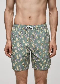 MANGO Więcej Akcesoriów*Kąpielówki z nadrukiem w papaje