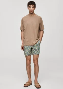 MANGO Więcej Akcesoriów*Kąpielówki z nadrukiem w papaje