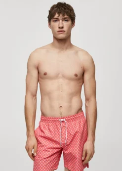 MANGO Więcej Akcesoriów*Kąpielówki z troczkami i nadrukiem