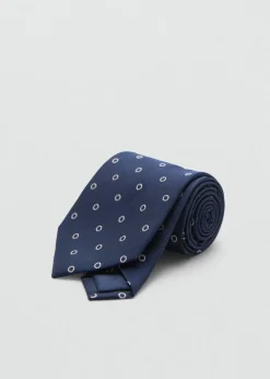 MANGO Krawaty, Muszki I Chusteczki Do Nosa*Krawat z 100% jedwabiu morwowego z teksturą