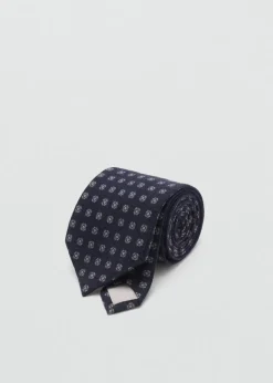 MANGO Krawaty, Muszki I Chusteczki Do Nosa*Krawat z 100% wełny z geometrycznym wzorem