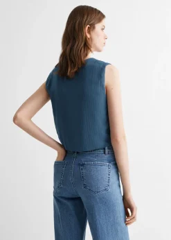 MANGO Kamizelki*Krótka kamizelka w paski