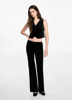 MANGO Kamizelki*Krótka kamizelka z aksamitu