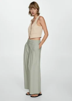 MANGO Kamizelki*Krótka kamizelka z lyocellu