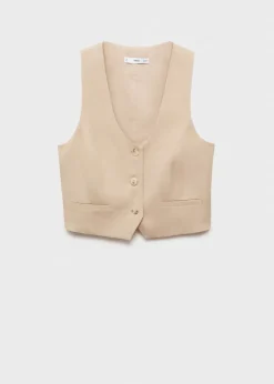 MANGO Kamizelki*Krótka kamizelka z lyocellu