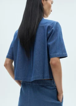 MANGO Koszule I Bluzki*Krótka koszula dżinsowa