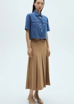 MANGO Koszule I Bluzki*Krótka koszula dżinsowa