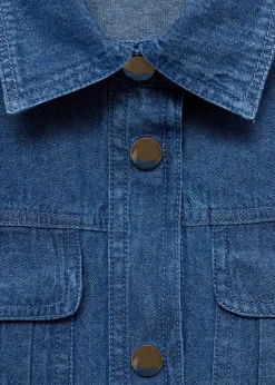 MANGO Koszule I Bluzki*Krótka koszula dżinsowa