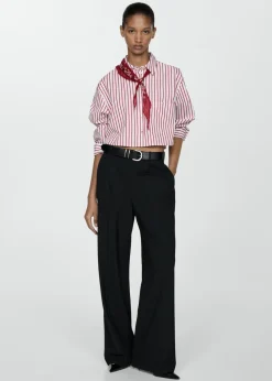 MANGO Koszule I Bluzki*Krótka koszula w paski