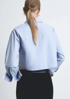 MANGO Koszule I Bluzki*Krótka koszula z łączonych materiałów