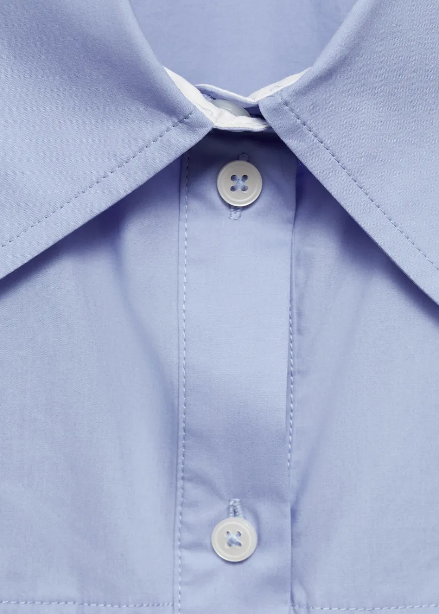 MANGO Koszule I Bluzki*Krótka koszula z łączonych materiałów