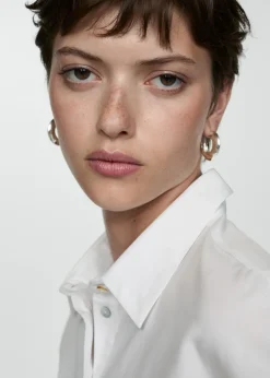 MANGO Koszule I Bluzki*Krótka koszula z kieszenią