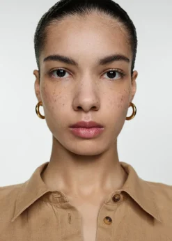 MANGO Koszule I Bluzki*Krótka koszula z lnu