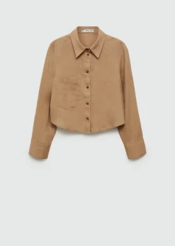 MANGO Koszule I Bluzki*Krótka koszula z lnu