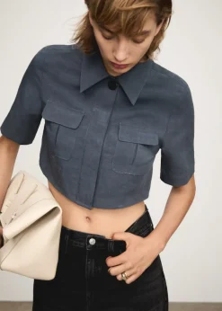 MANGO Koszule I Bluzki*Krótka koszula z lyocellu