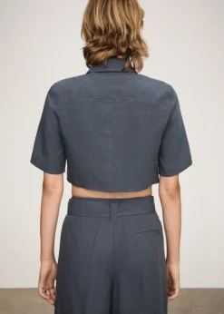 MANGO Koszule I Bluzki*Krótka koszula z lyocellu