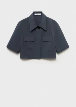 MANGO Koszule I Bluzki*Krótka koszula z lyocellu