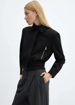 MANGO Kurtki*Krótka kurtka z poduszkami na ramionach