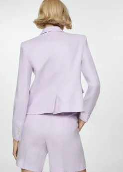 MANGO Marynarki*Krótka marynarka garniturowa z lnu