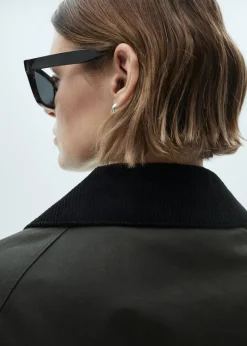 MANGO Kurtki*Krótka parka z efektem woskowania