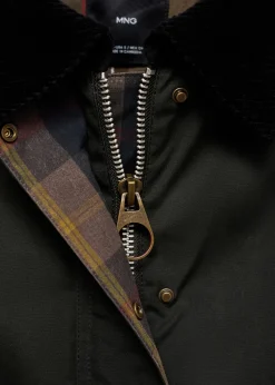 MANGO Kurtki*Krótka parka z efektem woskowania