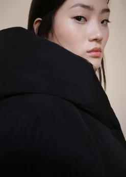 MANGO Płaszcze*Krótka pikowana kurtka puffer z kapturem