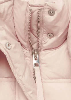 MANGO Płaszcze*Krótka pikowana kurtka puffer z kapturem