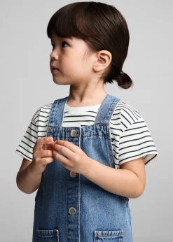 Dzieci MANGO Sukienki I Kombinezony|Szorty I Spódnice*Krótka sukienka dżinsowa na szelkach