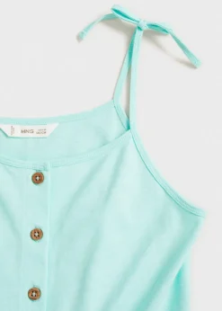 Dzieci MANGO Sukienki I Kombinezony*Krótki bawełniany kombinezon