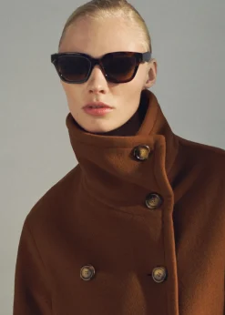 MANGO Płaszcze*Krótki płaszcz wełniany dwurzędowy